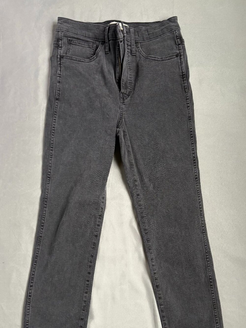 Madewell Stovepipe Jeans Women's 27 Black High Rise Straight Leg Stretch
